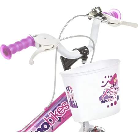 Bicicletta Rotelle per Bambine 12" Fairy Rosa Telaio Acciaio 2 Freni