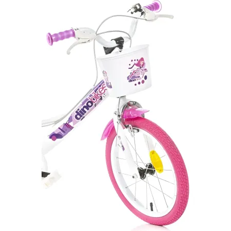 Bicicletta Rotelle per Bambine 16" Fairy Bianco Telaio Acciaio 2 Freni