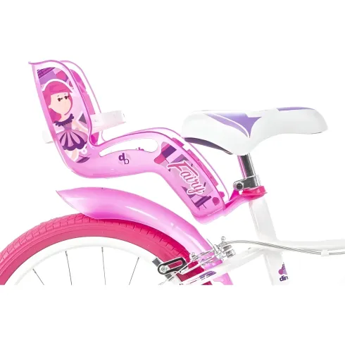 Bicicletta Rotelle per Bambine 16" Fairy Bianco Telaio Acciaio 2 Freni