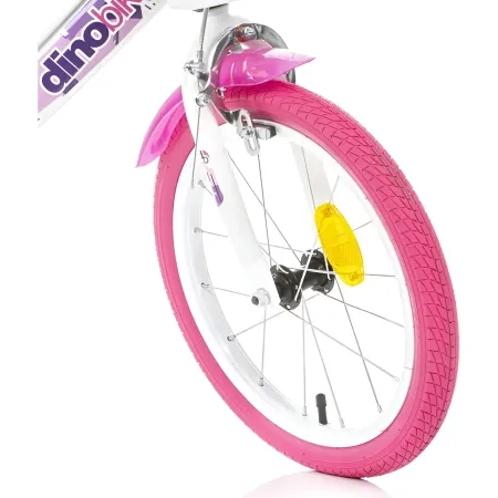 Bicicletta Rotelle per Bambine 16" Fairy Bianco Telaio Acciaio 2 Freni