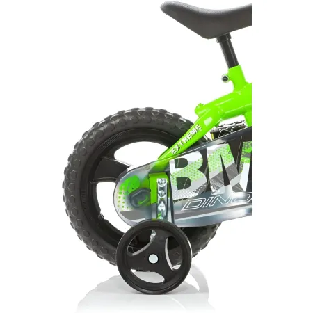 Bicicletta Rotelle per Bambini 12" BMX Verde con Freno Anteriore