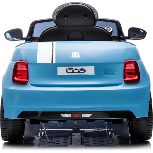 Auto Elettrica per Bambini Fiat 500 12V Blu Telecomando e Fari LED