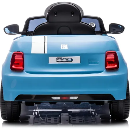 Auto Elettrica per Bambini Fiat 500 12V Blu Telecomando e Fari LED