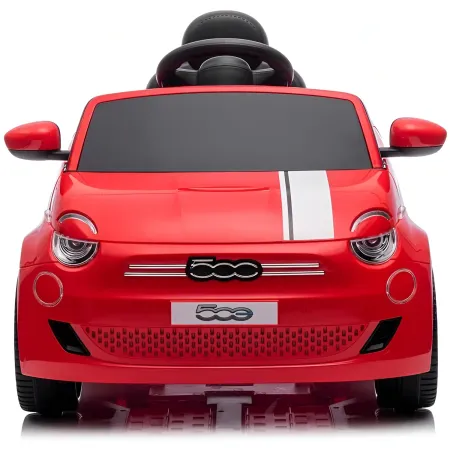 Auto Elettrica per Bambini Fiat 500 12V Rosso Telecomando e Fari LED