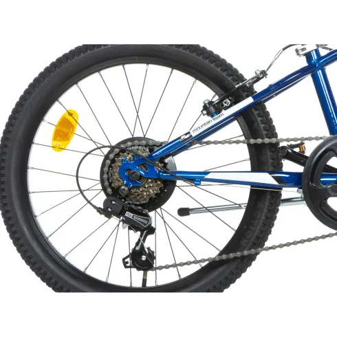Bicicletta 20" Cambio Shimano 6v Blu con Freni V-Brake Telaio Hi-Ten