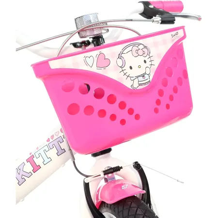 Bicicletta per Bambini 20" Hello Kitty Bianco con Cestino Copricatena