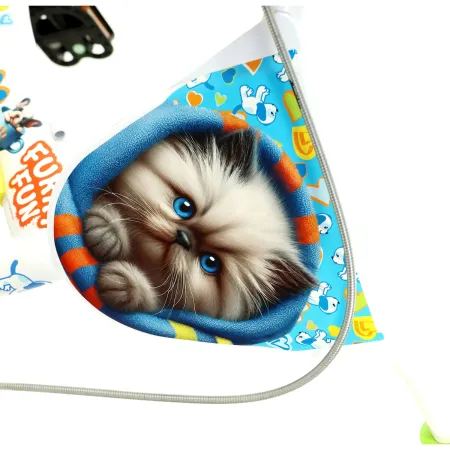 Bicicletta Rotelle per Bambini 12" Furry Fun Bianco Porta Borraccia