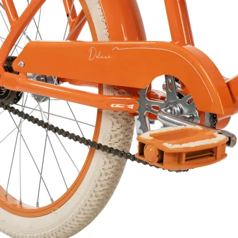 Bicicletta con Cestino Portapacchi 20" per Bambini Arancione 6-8 Anni