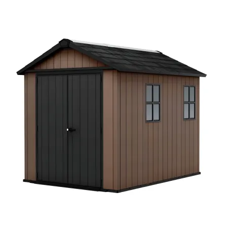 Keter Newton Plus Casetta da Giardino 230x287 PVC Effetto Legno 2 Ante