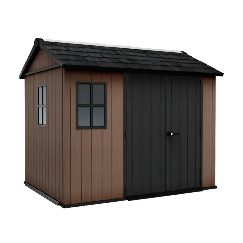 Keter Newton Plus Casetta da Giardino 230x287 PVC Effetto Legno 2 Ante