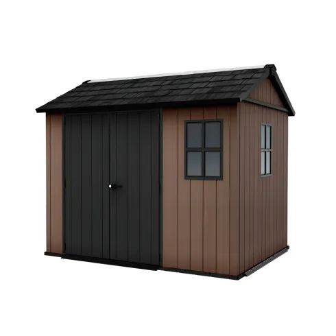 Keter Newton Plus Casetta da Giardino 230x287 PVC Effetto Legno 2 Ante