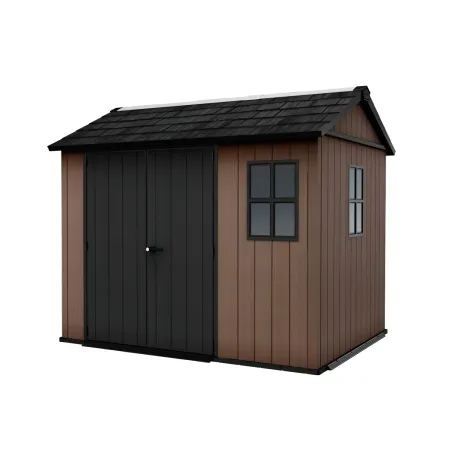 Keter Newton Plus Casetta da Giardino 230x287 PVC Effetto Legno 2 Ante