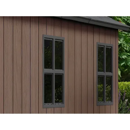 Keter Newton Plus Casetta da Giardino 230x350 PVC Effetto Legno 2 Ante