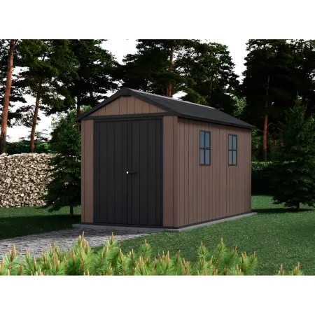 Keter Newton Plus Casetta da Giardino 230x350 PVC Effetto Legno 2 Ante
