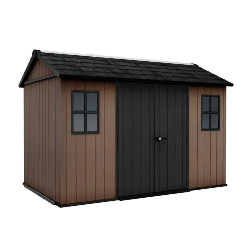 Keter Newton Plus Casetta da Giardino 230x350 PVC Effetto Legno 2 Ante