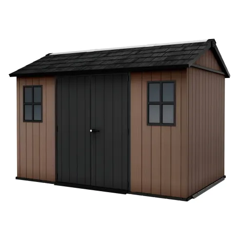Keter Newton Plus Casetta da Giardino 230x350 PVC Effetto Legno 2 Ante