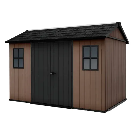 Keter Newton Plus Casetta da Giardino 230x350 PVC Effetto Legno 2 Ante