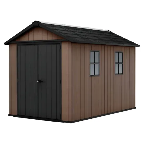 Keter Newton Plus Casetta da Giardino 230x350 PVC Effetto Legno 2 Ante