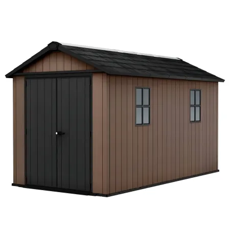 Keter Newton Plus Casetta da Giardino 230x413 PVC Effetto Legno 2 Ante