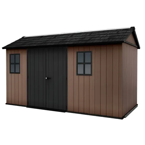 Keter Newton Plus Casetta da Giardino 230x413 PVC Effetto Legno 2 Ante