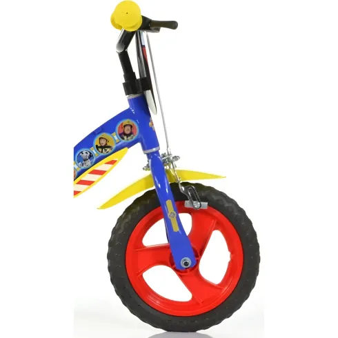 Bicicletta Rotelle 12" per Bambini Sam il Pompiere Blu con Porta Borraccia