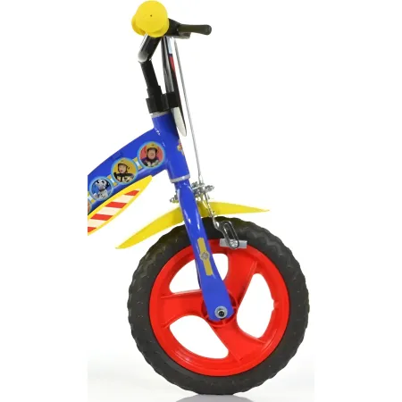 Bicicletta Rotelle 12" per Bambini Sam il Pompiere Blu con Porta Borraccia
