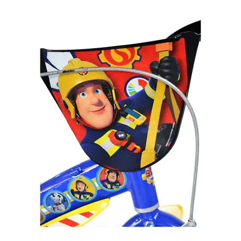 Bicicletta Rotelle 12" per Bambini Sam il Pompiere Blu con Porta Borraccia