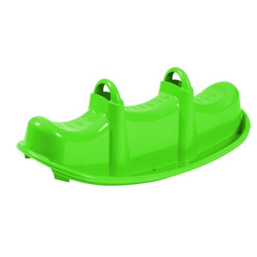 Dondolo Triplo Plastica 3 Posti Gioco Cavalcabile da Giardino per Bambini