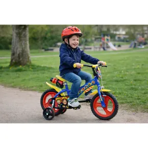 Bicicletta Rotelle 12" per Bambini Sam il Pompiere Blu con Porta Borraccia 2