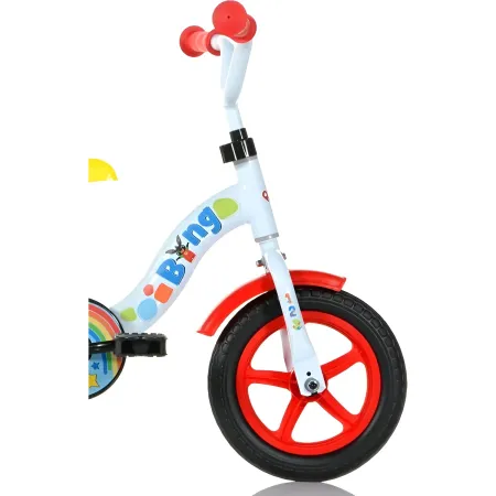 Bicicletta Rotelle Bing 10" per Bambini Bianco Senza Freni Gomme EVA