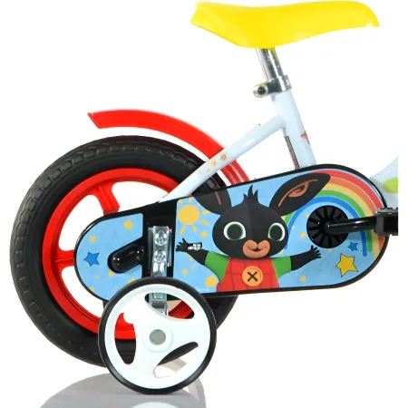 Bicicletta Rotelle Bing 10" per Bambini Bianco Senza Freni Gomme EVA
