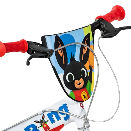 Bicicletta Rotelle Bing 14" per Bambini Bianco Porta Borraccia Gomma EVA