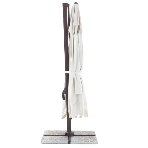 Ombrellone Alluminio Senso Flap 3x3 Ecru Braccio Retrattile Decentrato Girevole | BricoShop24