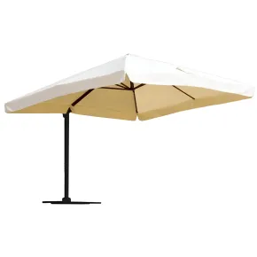Ombrellone Alluminio Senso Flap 3x3 Ecru Braccio Retrattile Decentrato Girevole | BricoShop24