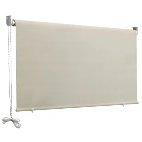 Tenda da Sole a Caduta 200x250 Beige Rullo Alluminio Soffitto Terrazzo Balcone