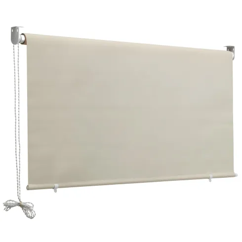 Tenda da Sole a Caduta 200x250 Beige Rullo Alluminio Soffitto Terrazzo Balcone