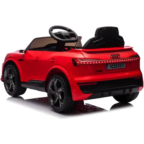 Macchina Elettrica per Bambini Audi Q8 Rosso Luci LED e Telecomando