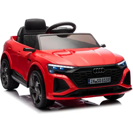 Macchina Elettrica per Bambini Audi Q8 Rosso Luci LED e Telecomando