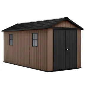 Keter Newton Plus Casetta da Giardino 230x476 PVC Effetto Legno 2 Ante 2