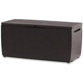 Baule Contenitore Keter 305L Cassapanca Marrone in Rattan da Esterno