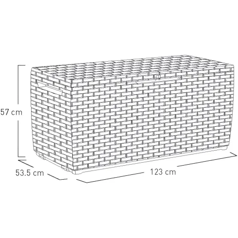 Baule Contenitore Keter 305L Cassapanca Marrone in Rattan da Esterno