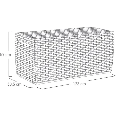 Baule Contenitore Keter 305L Cassapanca Marrone in Rattan da Esterno