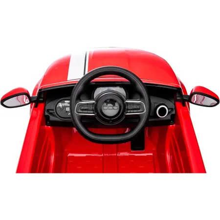 Auto Elettrica per Bambini Fiat 500 12V Rosso Telecomando e Fari LED