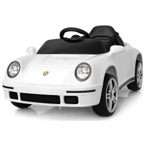 Auto Elettrica per Bambini Bianco Porsche Tuning Ruf Telecomando e LED