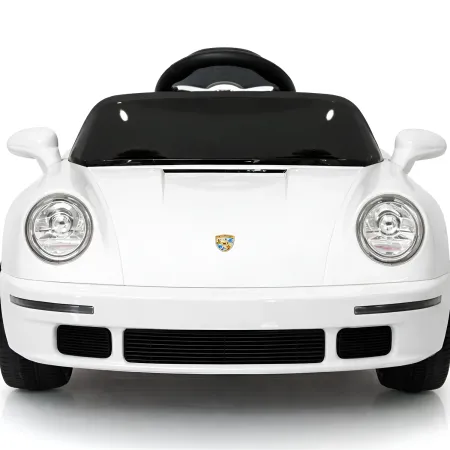 Auto Elettrica per Bambini Bianco Porsche Tuning Ruf Telecomando e LED