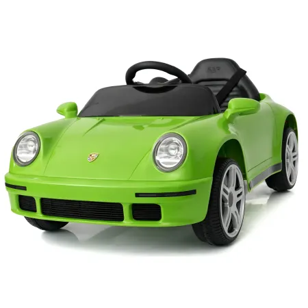 Auto Elettrica per Bambini Verde Porsche Tuning Ruf Telecomando e LED