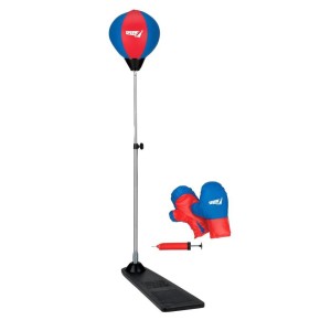Punching Ball Pedana Altezza Regolabile + Guantoni e Pompa Gonfiaggio Boxe Bimbi 2