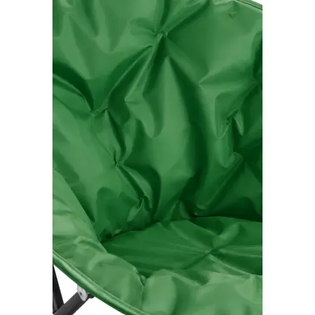 Set 2 Poltrone da Esterno Tessuto Verde e Struttura Acciaio Pieghevoli