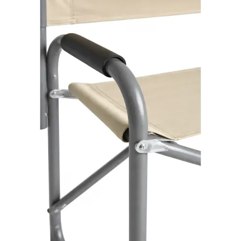 Set 6 Sedie da Regista Pieghevoli Beige Struttura Alluminio da Esterno