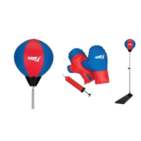 Punching Ball Pedana Altezza Regolabile + Guantoni e Pompa Gonfiaggio Boxe Bimbi